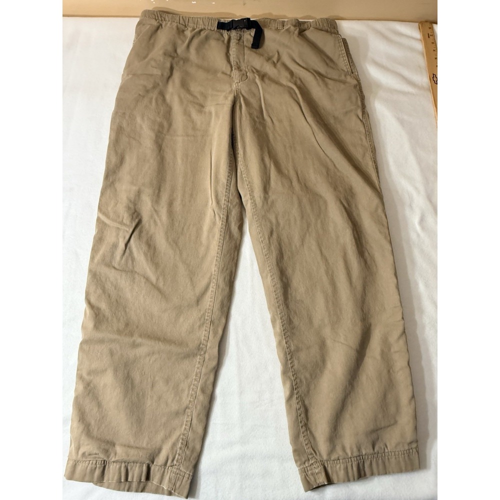 L.L.‎ Bean Flannel Lined Pants Men's  XL Belted Flawed
